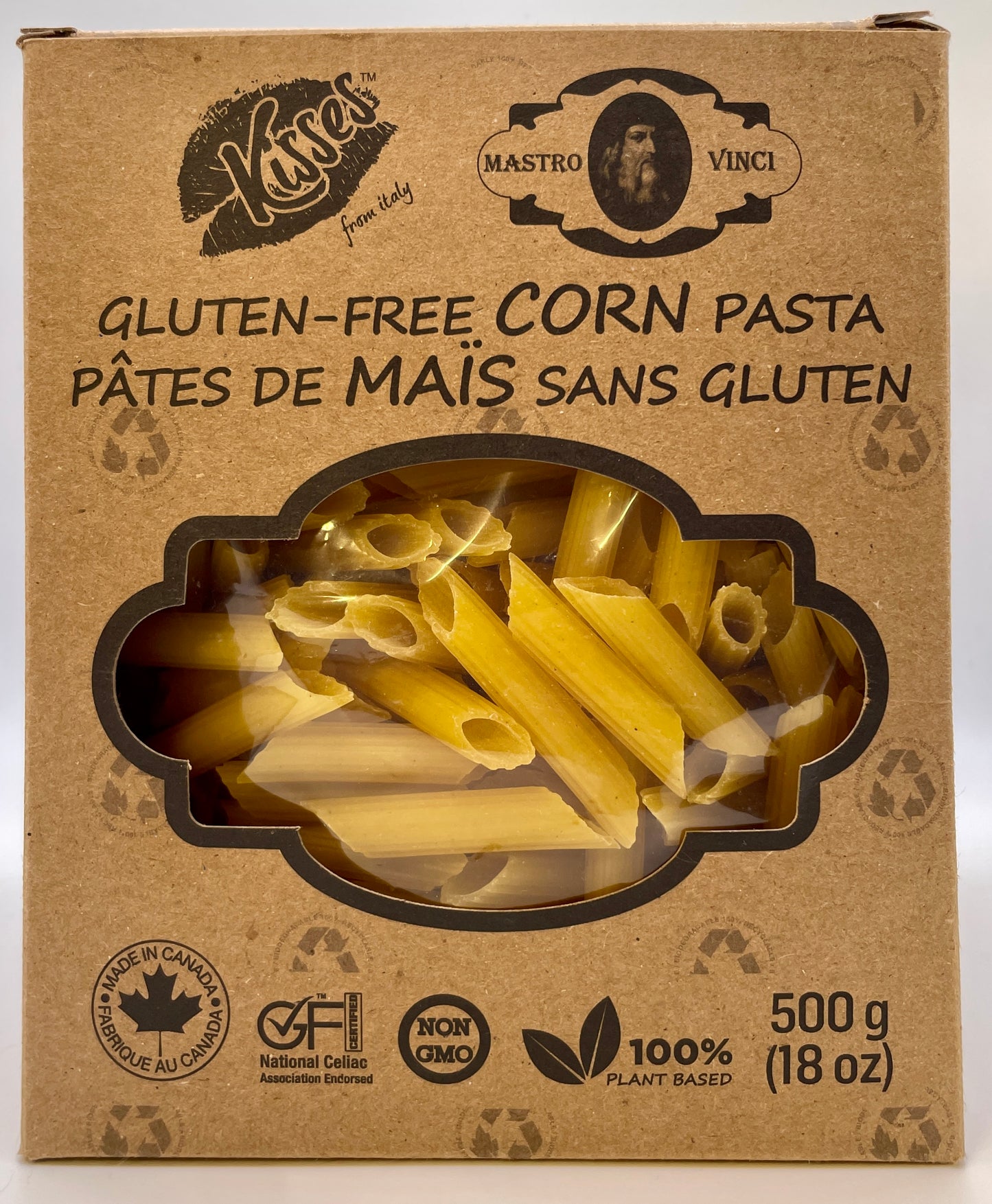 Corn Pasta - Dry Pasta - Gluten-Free 18 oz / 500g  (10 per case)