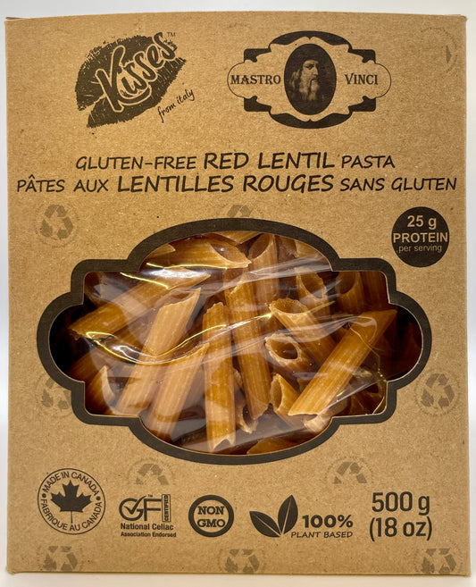 Red Lentil Pasta - Dry Pasta - Gluten-Free 18 oz / 500g  (10 per case)